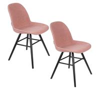 ALBERT KUIP SOFT - Lot de 2 chaises tissu rose Rose