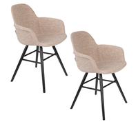 ALBERT KUIP SOFT - Lot de 2 fauteuils de table en tissu beige Beige