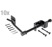 Alberts 10 x arrêt de volet, 180 mm, noir électro-galvanisé