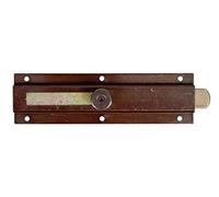 Alberts 111670 Verrou de porte | avec poignée bouton, avec gâche | bruni | 150 x 40 mm