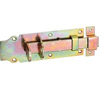 Alberts 116774 Verrou porte-cadenas | droit, avec poignée plate et gâche attachée | passivé | platine 140 x 52 mm