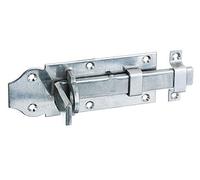 Alberts 116910 Verrou porte-cadenas | droit, avec poignée plate et gâche attachée | acier inoxydable | platine 120 x 45 mm