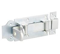 Alberts 118563 Verrou porte cadenas à rouleaux | droit, avec poignée plate et gâche attachée | passivé | platine 180 x 80 mm