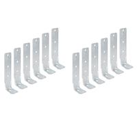 Alberts 12 x équerres KR avec trou oblong 285 x 85 x 65 mm - galvanisé à chaud, à visser
