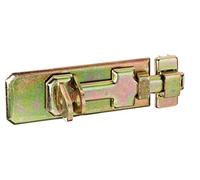 Alberts 123086 Verrou de sécurité porte-cadenas | avec poignée plate et gâche attachée | passivé | platine 140 x 55 mm