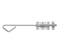 Alberts 129156 Verrou de box porte-cadenas | avec gâche attachée | passivé | platine 100 x 60 mm | boulon Ø 16 x 400 mm