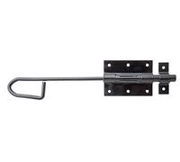 Alberts 137151 Verrou baïonnette | avec gâche attachée | plastifié, en noir | platine 90 x 67 mm | boulon Ø 13,5 x 300 mm