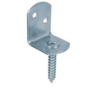 Alberts 204822 Équerre pour clôture tressée Forme L | en différents modèles | zinguée | hauteur totale 83 mm | Set de 12 pièces