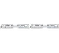 Alberts 210625 Fermeture pour portail double | modèles lisse ou martelé | passivé | 423 x 70 mm (Lot de 2)