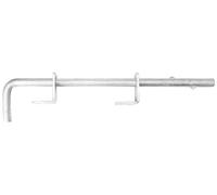GAH Alberts Glissière inférieure L 400 x S 16 mm, trou Ø6,5 mm, pêne 30 mm, galvanisé, Qté 1