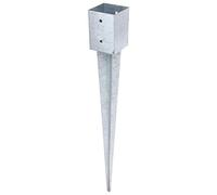Alberts 211318 Ancre à enfoncer | pour poteau en bois rond ou carré | galvanisée à chaud | 101 x 101 mm | longueur totale 900 mm