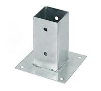 Alberts 211615 Ancre sur platine | pour poteau en bois rond ou carré | galvanisée à chaud | 71 x 71 mm