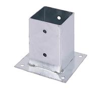 Alberts 211639 Ancre sur platine | pour poteau en bois rond ou carré | galvanisée à chaud | 91 x 91 mm