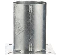 Alberts 211707 Ancre sur platine | pour poteau en bois rond ou carré | galvanisée à chaud | Ø 101 mm
