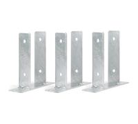 Alberts 213015 Ancre de poteau en U | à visser | galvanisée à chaud | largeur 91 mm | Set de 3 pièces