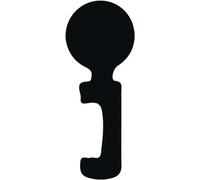 Alberts 214784 Clé pour serrure en applique | Zinc moulé sous pression | queue 1 | A visser
