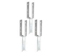 Alberts 215286 Ancre de poteau en U | avec ancrage béton en T | galvanisée à chaud | largeur 71 mm | longueur de l'ancrage béton 200 mm | Set de 3 pièces
