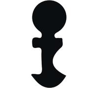 Alberts 216979 Clé pour serrure en applique | Zinc moulé sous pression | queue 7 | A visser