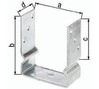 Gust. Alberts Support de poteau en U ETA-10/0210 TZN galvanisé à chaud 71x150x150x100x60 mm