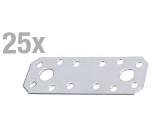 Alberts 25x raccords plats raccords d'angle 96x35x2 0 mm acier inoxydable pour des assemblages de bois stables