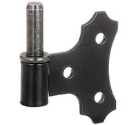 Alberts 306588 Gond avec tableau | à visser | laquée noire | cote axe Ø14 mm | platine 94 x 94 mm (Lot de 6)