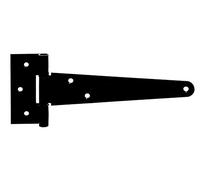 Alberts 306953 Penture anglaise | avec trous de vis fraisés | laquée noire | bande : 198 mm | charnière : 40 mm | Set de 25 pièces