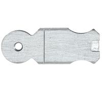 Alberts 307776 Patte à scellement | arrondie | galvanisée Sendzimir | à bétonner | 80 x 30 mm