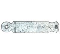 Alberts 307806 Patte à scellement | arrondie | galvanisée Sendzimir | à bétonner | 140 x 30 mm