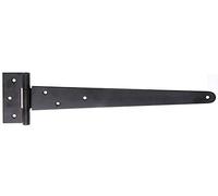 Alberts 309862 Penture anglaise | laquée noire | penture 348 x 46 mm | charnière 90 x 40 mm