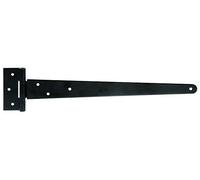 Alberts 309879 Penture anglaise | laquée noire | penture 397 x 46 mm | charnière 90 x 40 mm