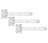 Alberts 310929 Penture anglaise | avec goupille rivetée | passivée | penture 291 x 40 mm | charnière 103 x 59 mm | Set de 3 pièces