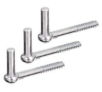 Alberts 312121 Gond à visser | crochet en J, avec filetage coupé | passivé | cote axe Ø13 mm | longueur 115 mm | Set de 3 pièces