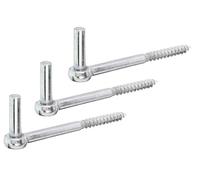 Alberts 312244 Gond à visser | crochet en J, avec filetage coupé | passivé | cote axe Ø13 mm | longueur 165 mm | Set de 3 pièces