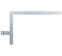 Alberts 313104 Penture équerre | modèles pour portail, portails de garage et portails à cadre | passivée | gond Ø16 mm | taille 400 x 600 mm
