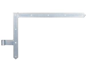 Alberts 313104 Penture équerre | modèles pour portail, portails de garage et portails à cadre | passivée | gond Ø16 mm | taille 400 x 600 mm