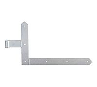 Alberts 313173 Penture équerre | modèles pour portail, portails de garage et portails à cadre | galvanisée à chaud | gond Ø13 mm | taille 400 x 400 mm
