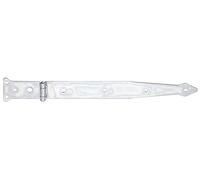 Alberts 315191 Penture charnière | avec goupille rivetée | passivée | penture 302 x 35 mm | charnière 77 x 48 mm