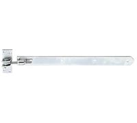 Alberts 318253 Penture | droite, bout arrondi, réglable de 30 mm | passivée | 460 x 40 mm