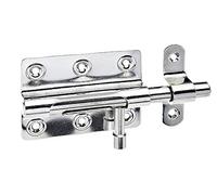 Alberts 327040 Verrou de box | avec poignée ronde et gâche attachée | acier inoxydable | platine 80 x 59 mm | boulon Ø 11 mm | longueur totale 122 mm