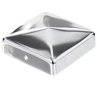 Alberts 327071 Capuchon pour Poteau en Bois | Forme Plate | Acier Inoxydable | 90 x 90 mm