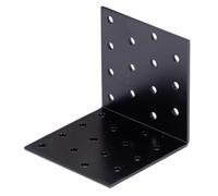 Alberts 329464 Équerre d'assemblage - noire - plastifiée - 80 x 80 x 80 x 2,5 mm