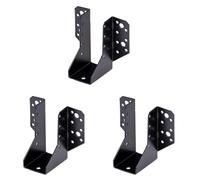 Alberts 329570 Sabot de charpente - type A, ailes extérieures - noir - plastifié - 45 x 110 mm (Lot de 3)
