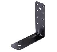 Alberts 329594 Équerre renforcée - galvanisée - noire - plastifiée - 125 x 125 x 45 x 2,5 mm