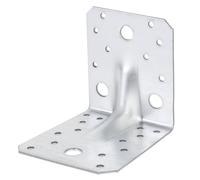 Alberts 329747 Équerre renforcée | galvanisée Sendzimir | 105 x 105 x 90 mm | Set de 2 pièces4