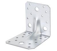Alberts 329747 Raccord d'angle pour charges lourdes avec moulure, galvanisé sendzimir, 105 x 105 x 90 mm, set de 12 pièces