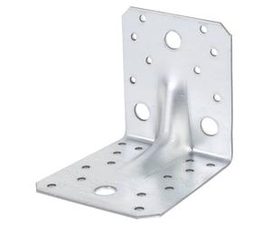 Alberts 329747 Raccord d'angle pour charges lourdes avec moulure, galvanisé sendzimir, 105 x 105 x 90 mm, set de 12 pièces