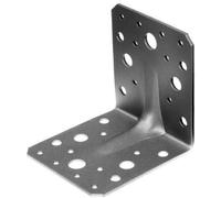 Alberts Équerre renforcée 330521 – galvanisée Sendzimir – 105 x 105 x 90 mm – Set de 12 pièces