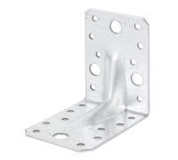 Alberts 330552 Équerre renforcée | galvanisée Sendzimir | 90 x 90 x 65 mm (Lot de 6)