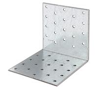 Alberts 330903 Equerre de plaque perforée | galvanisé sendzimir | 100 x 100 x 100 mm | Set de 25 pièces