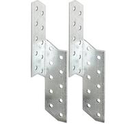 Alberts 330958 Équerre renvoyée | utilisable à droite | galvanisée Sendzimir | 32 x 32 x 170 mm (Lot de 2)